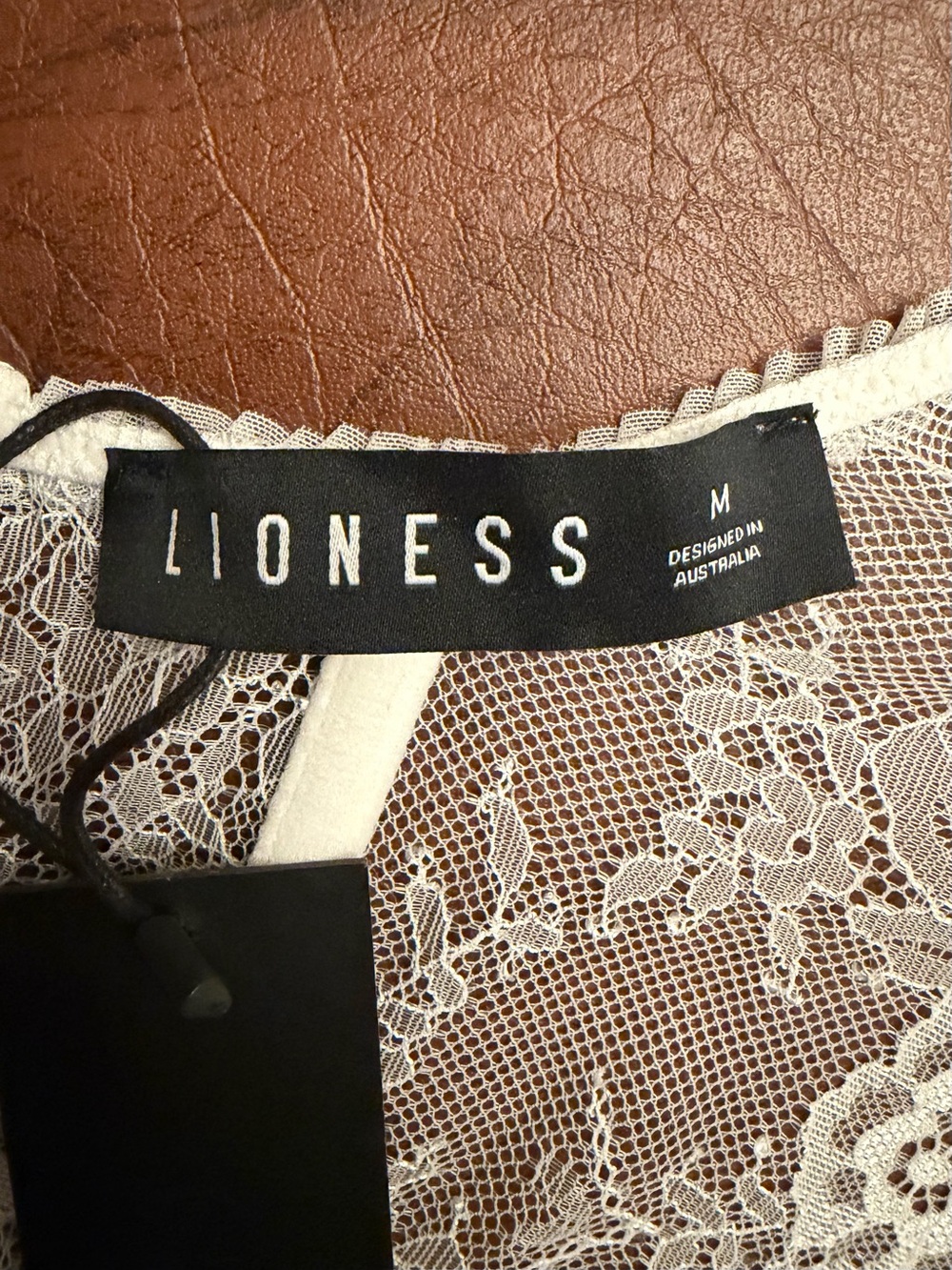 NWT Lioness “Some Like It Hot” Lace Corset Top in Ghost White - Picture 5 of 7